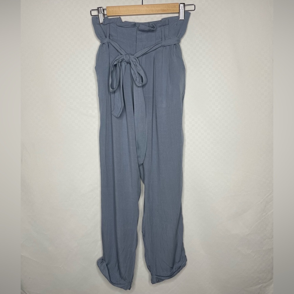 Indigo Rein High-Waisted Belted Paperbag Pants